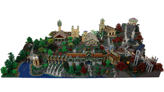 LEGOで作るロード・オブ・ザ・リングに出てくる裂け谷!!