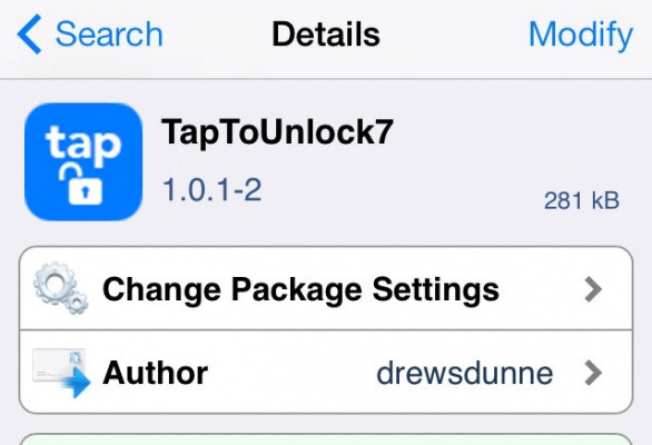 TapToUnlock7 スライドロック解除からタップでロック解除に変えることができるTweak!!