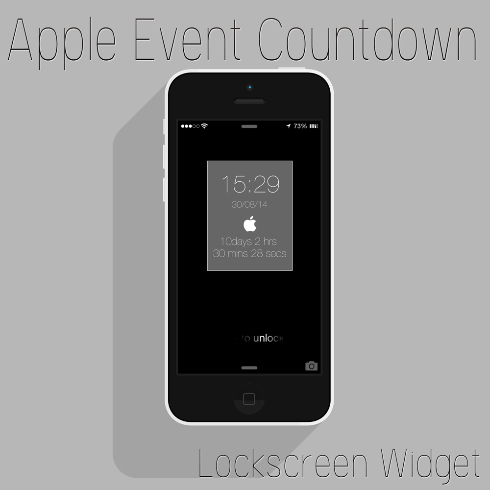 [JBapp] Apple Event Countdown   Lockscreen Widget アップルスペシャルイベント用のカウントダウンウィジェット
