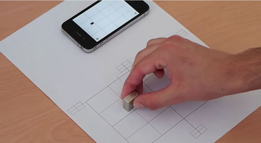 iPhoneの機能を使い、リアルタイムに磁石の位置の検出に成功させたプロジェクト動画