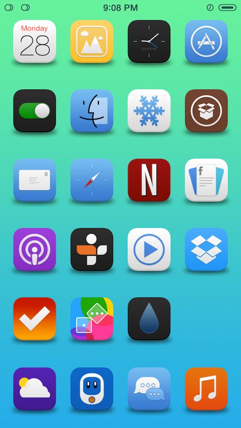 [Theme] iOS 8対応 新作テーマ5種!! Fizz,Flatish,Satcon8,他2種（Winterboard）