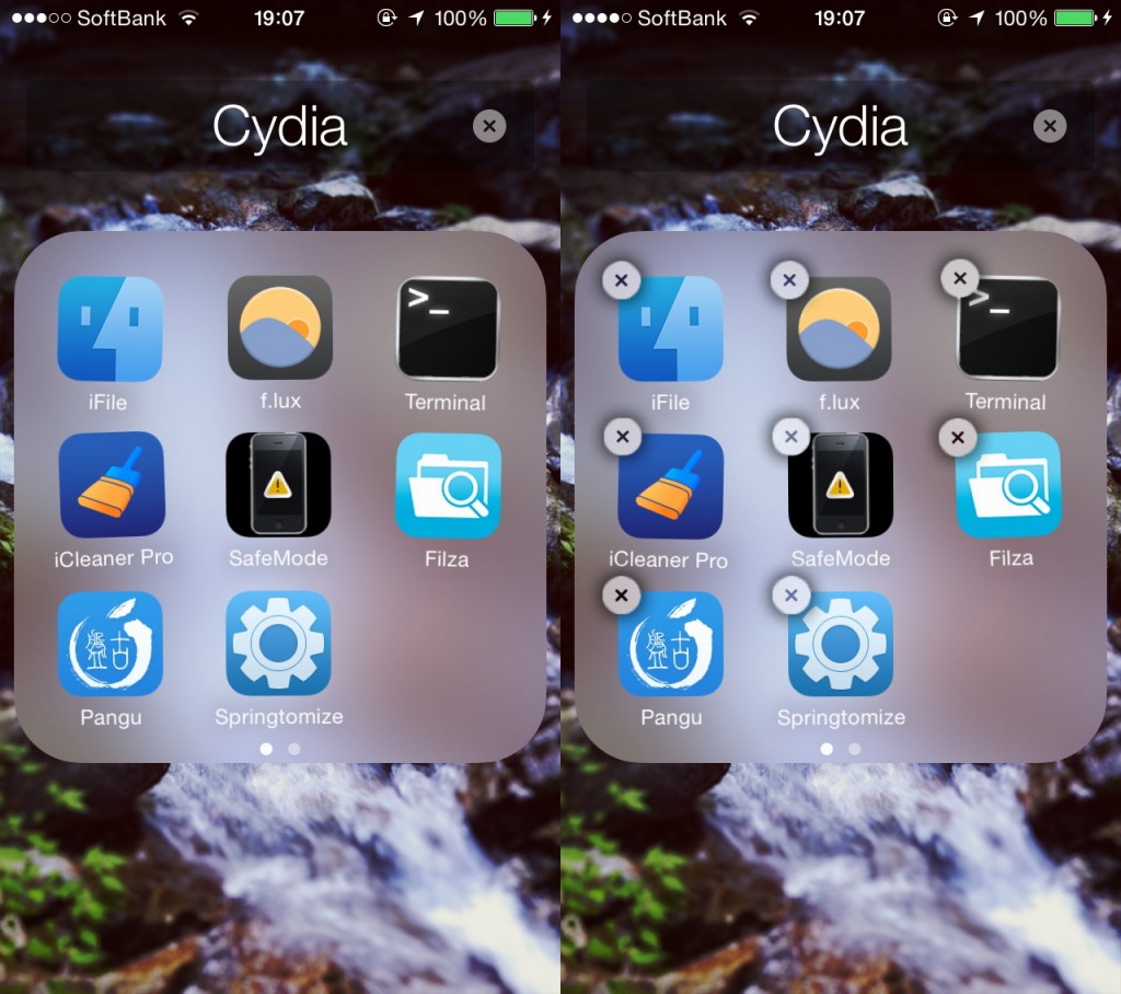 Cydelete8 Ios 7 And 8 脱獄アプリをapp Storeアプリと同じようにホーム画面から削除できるtweak Bitzedge