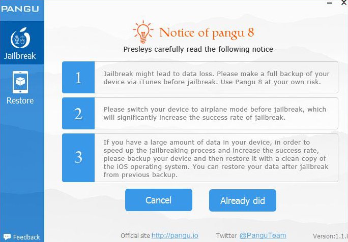 Pangu 1.1.0を使ってiOS 8～iOS 8.1を脱獄する方法!! iPhone・iPad・iPod touch