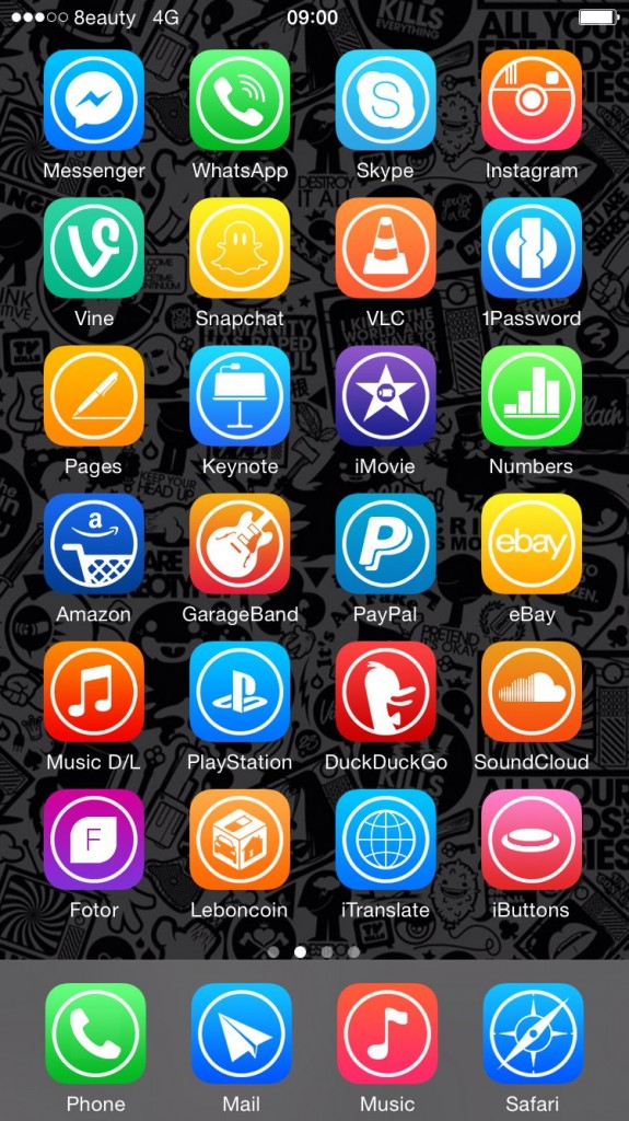 [Theme] iOS 8対応 新作テーマ19種!! 0dyssey 8,Ace Air,Azura,他16種（Winterboard）